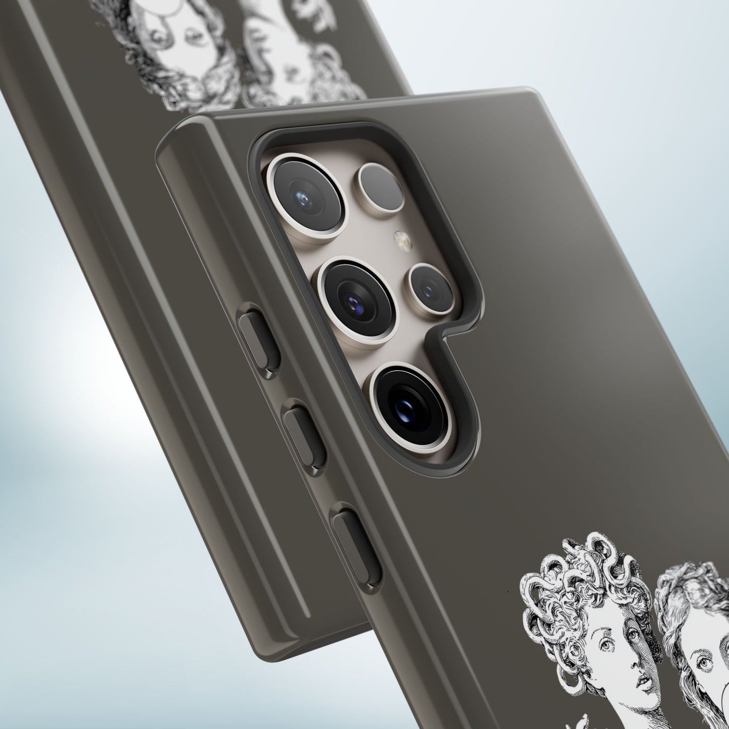 Athena and Medusa Phone Case, Greek Mythology Tough Cover, Gothic Art iPhone Samsung Pixel Case