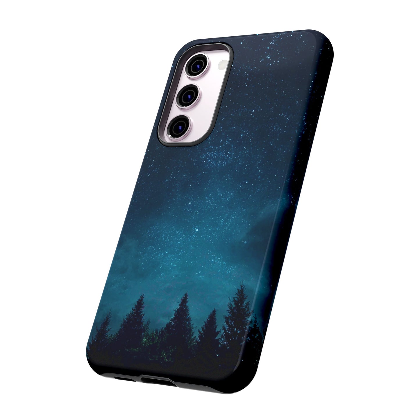 Dark Starry Night Phone Case - Winter Theme Phone Cover for iPhone, Pixel and Samsung Galaxy Models
