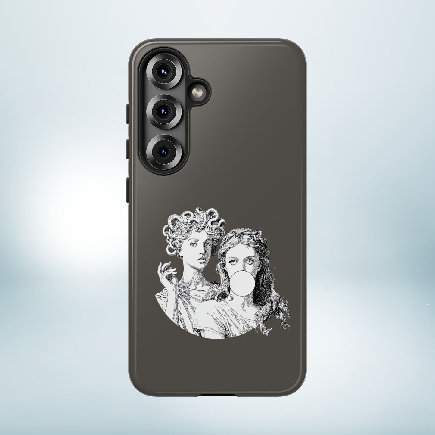 Athena and Medusa Phone Case, Greek Mythology Tough Cover, Gothic Art iPhone Samsung Pixel Case