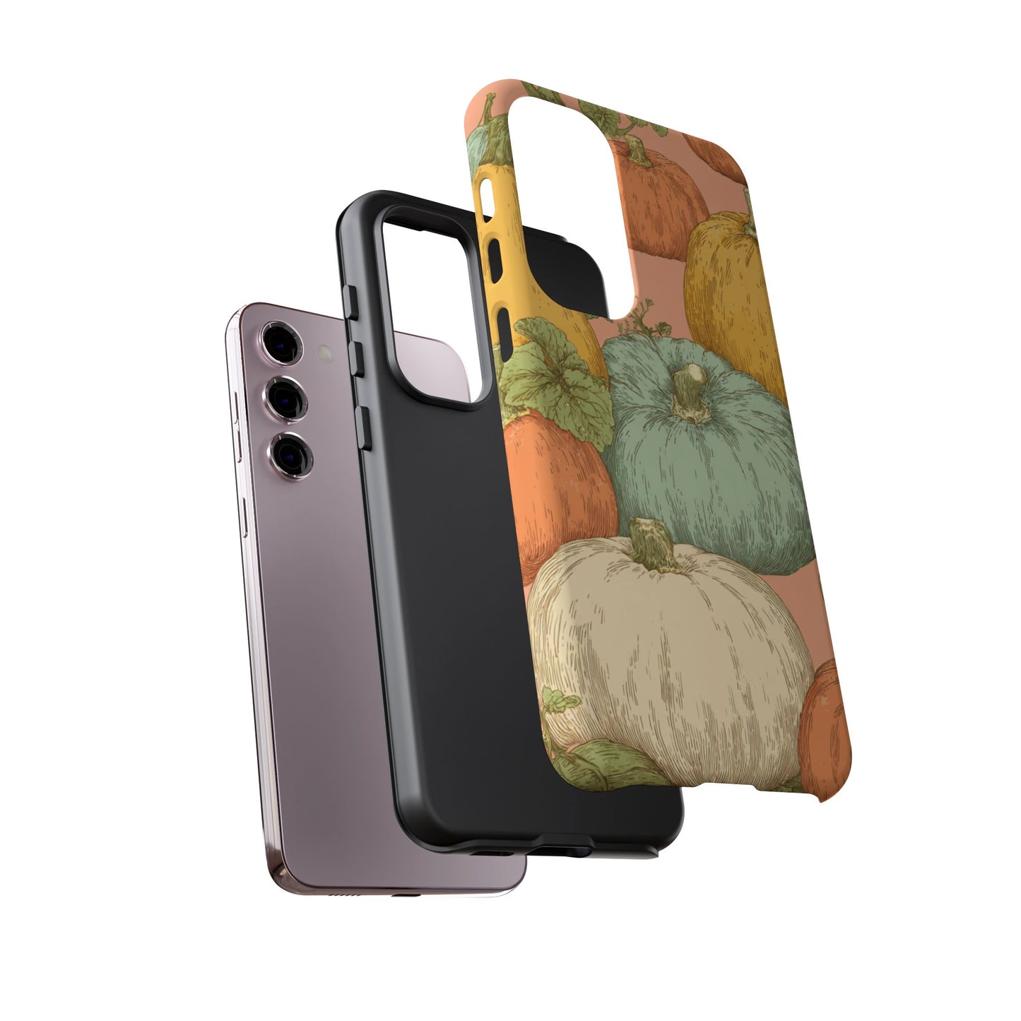 Pumpkin Patch Phone Case - Autumn Aesthetic iPhone Samsung Cover, Fall Halloween Pumpkin Design, Cozy Rustic Harvest Phone Accessory