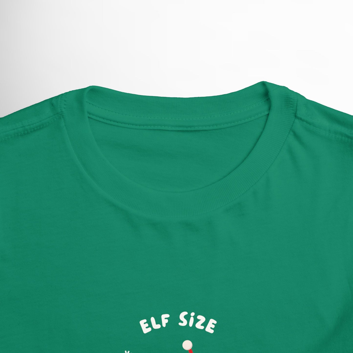 Elf Size Toddler T-Shirt - Christmas Holiday Kids Tee