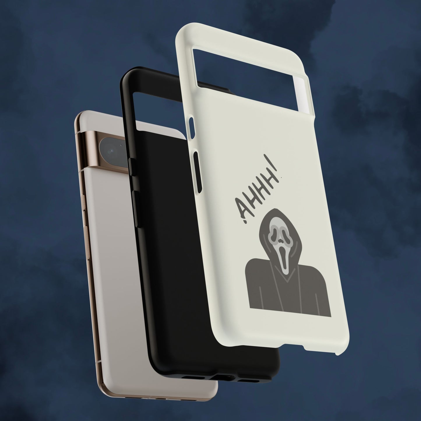 Ghostface Phone Case: Horror Movie Parody iPhone Samsung Pixel Cover