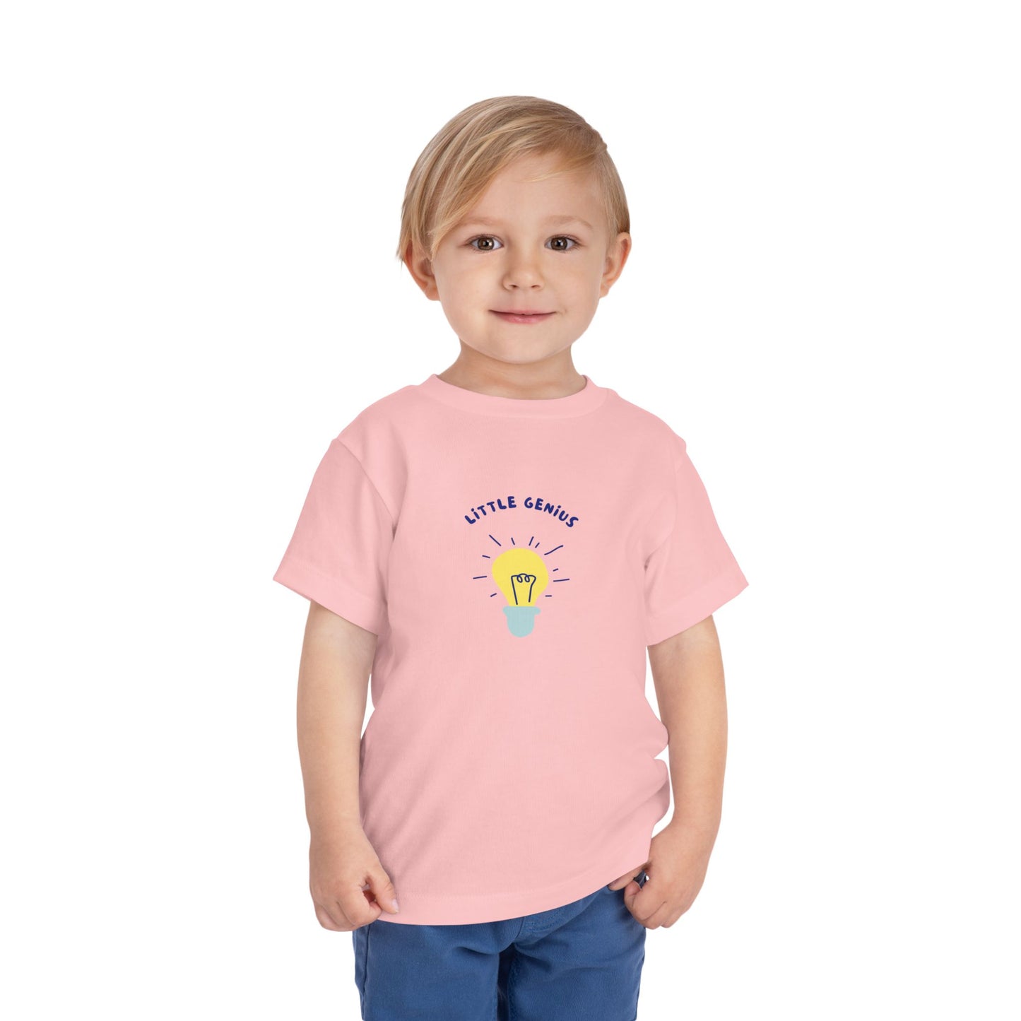 Little Genius Toddler Shirt - Lightbulb Graphic Cotton Tee (2T-5T)