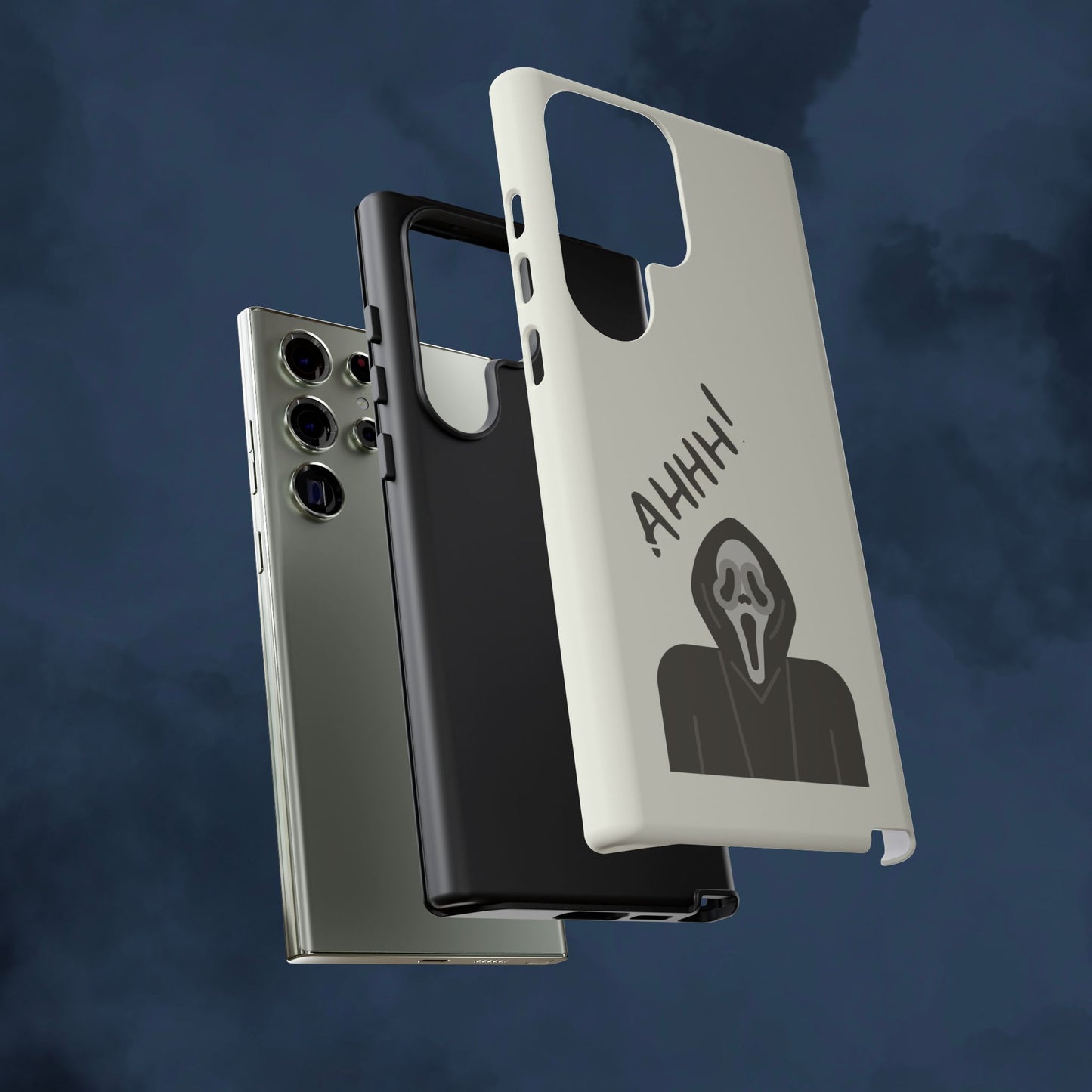 Ghostface Phone Case: Horror Movie Parody iPhone Samsung Pixel Cover