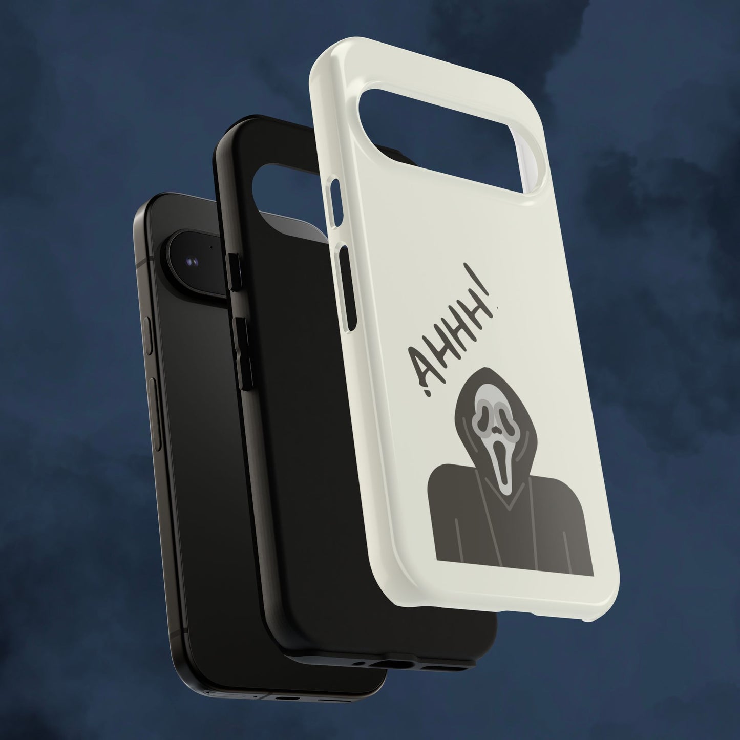 Ghostface Phone Case: Horror Movie Parody iPhone Samsung Pixel Cover