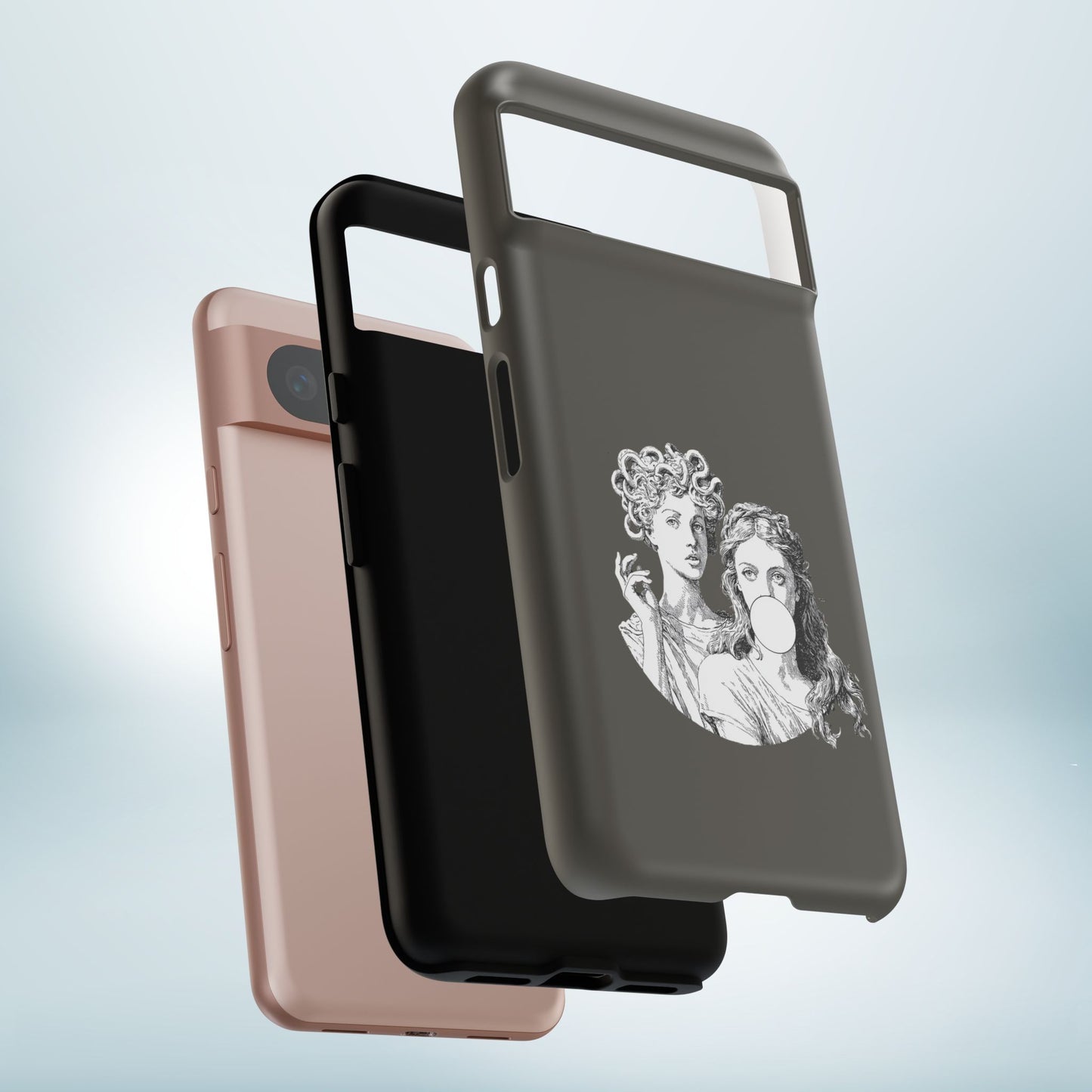 Athena and Medusa Phone Case, Greek Mythology Tough Cover, Gothic Art iPhone Samsung Pixel Case