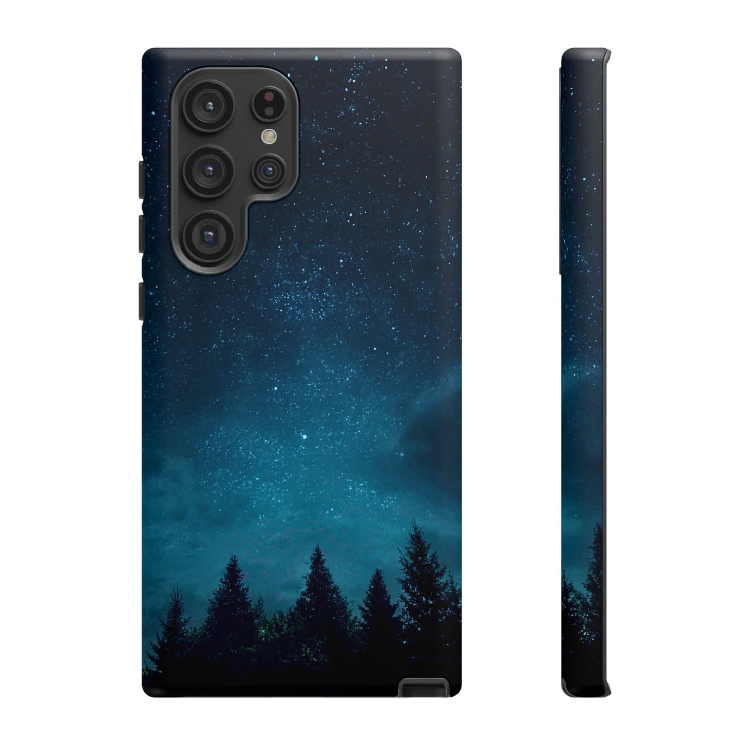 Dark Starry Night Phone Case - Winter Theme Phone Cover for iPhone, Pixel and Samsung Galaxy Models