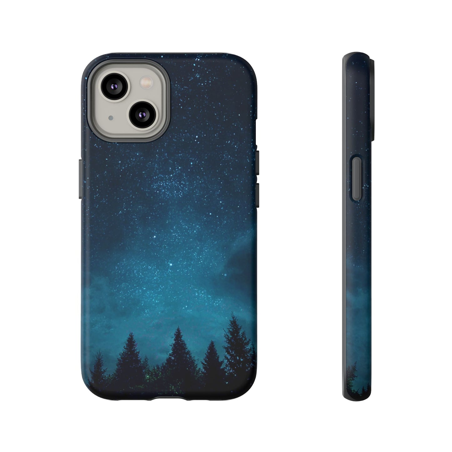 Dark Starry Night Phone Case - Winter Theme Phone Cover for iPhone, Pixel and Samsung Galaxy Models