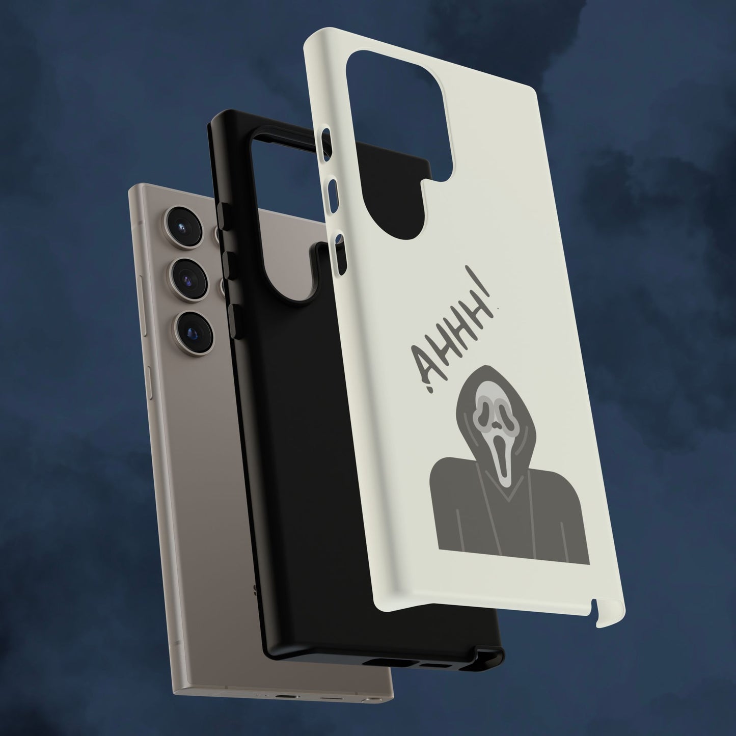 Ghostface Phone Case: Horror Movie Parody iPhone Samsung Pixel Cover