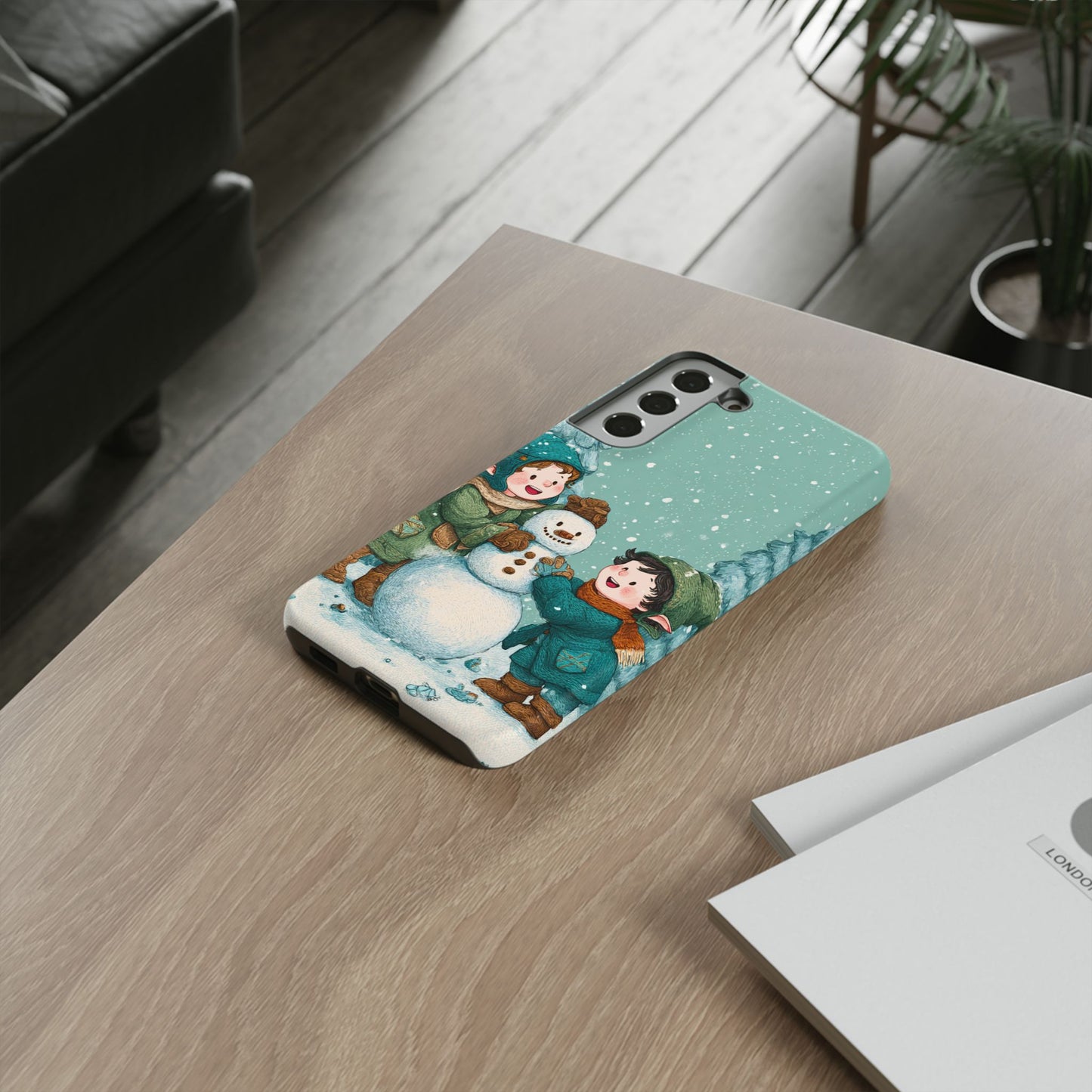 Elf Snowman Winter Phone Case Cute Holiday Cover for iPhone Samsung Pixel