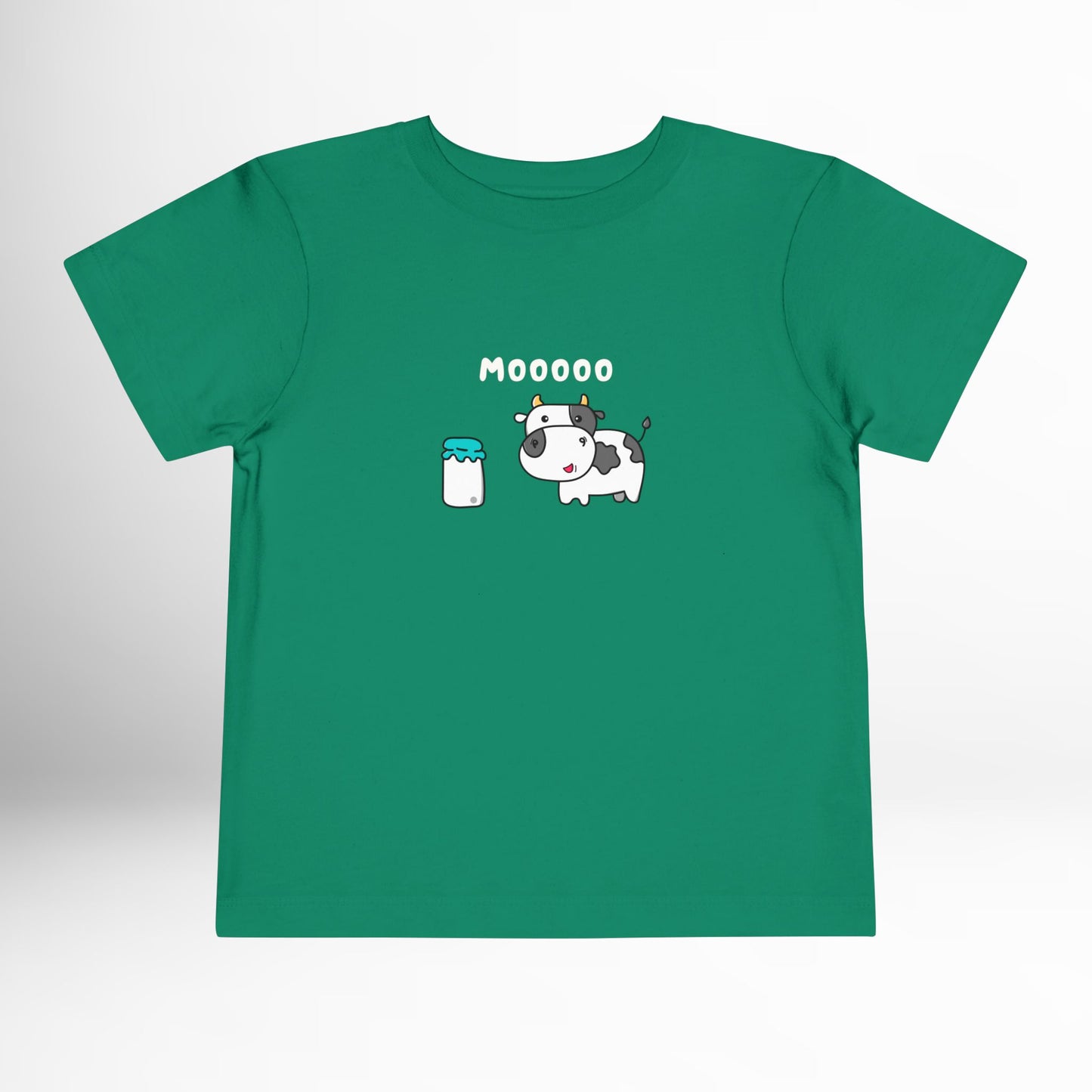 Moo Toddler Shirt - Cute Cow Graphic Cotton Tee with Farm Animal Design (2T-5T)