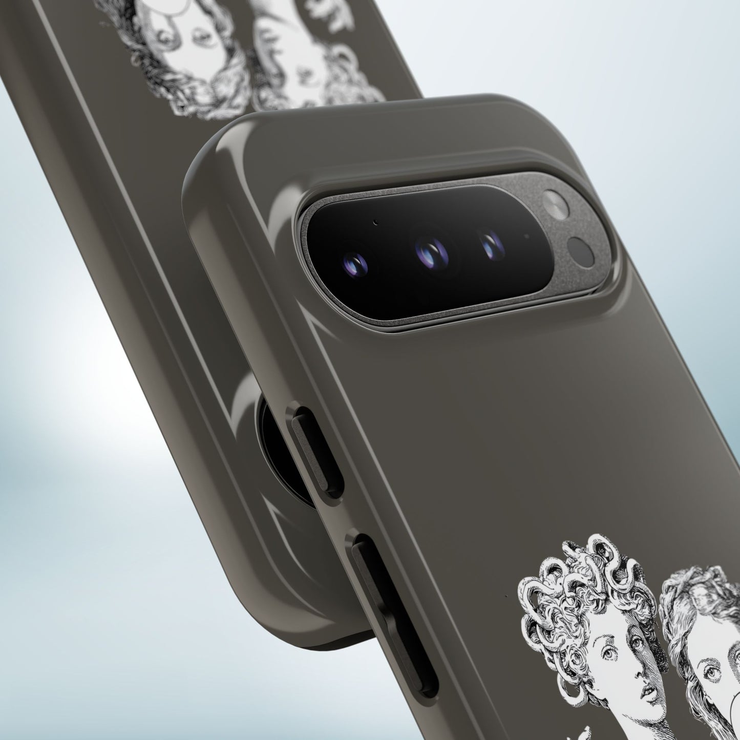 Athena and Medusa Phone Case, Greek Mythology Tough Cover, Gothic Art iPhone Samsung Pixel Case