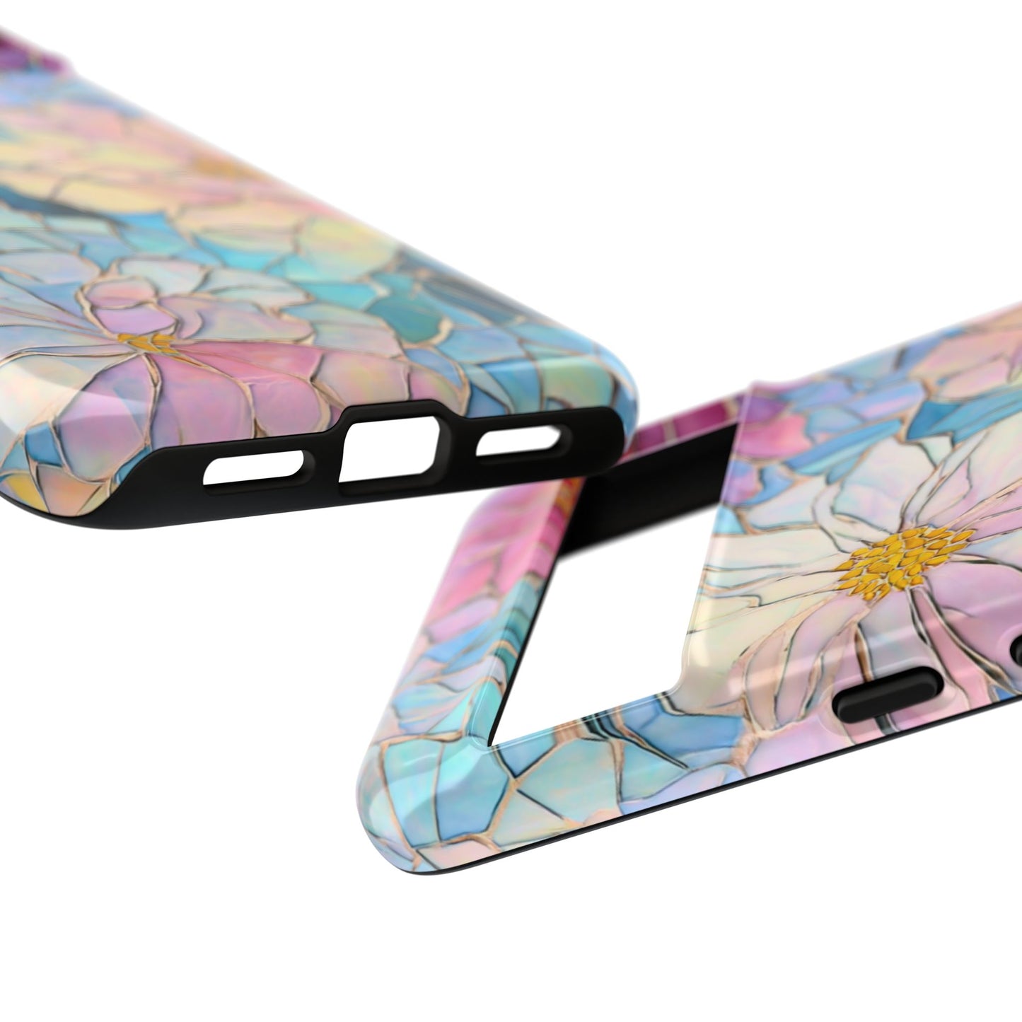 Floral Mosaic Phone Case, Colorful Flower Art Cover, Protective iPhone Samsung Pixel Case, New Phone Accessory, Gift for Friend