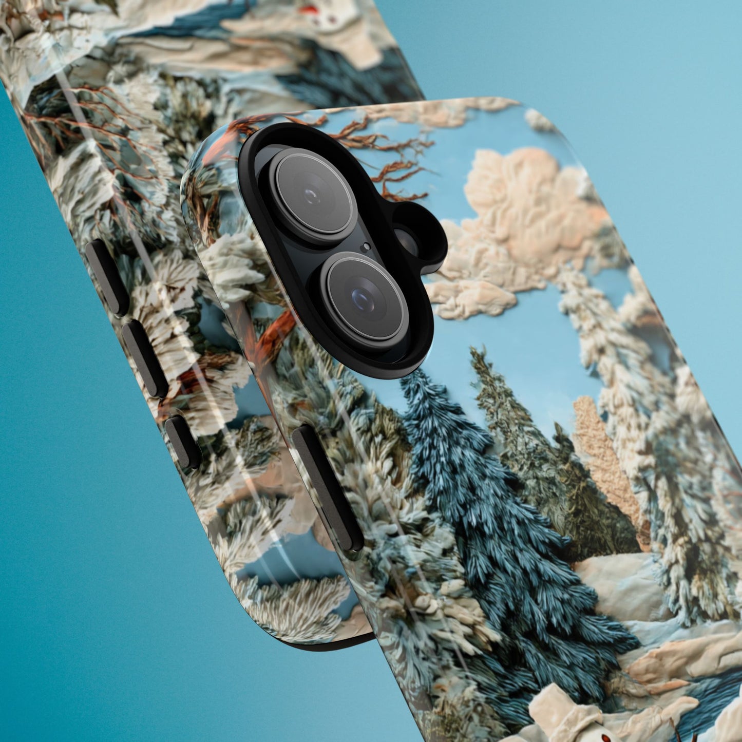 Snowman Winter Scene Phone Case Christmas Holiday Cover for iPhone Samsung Pixel