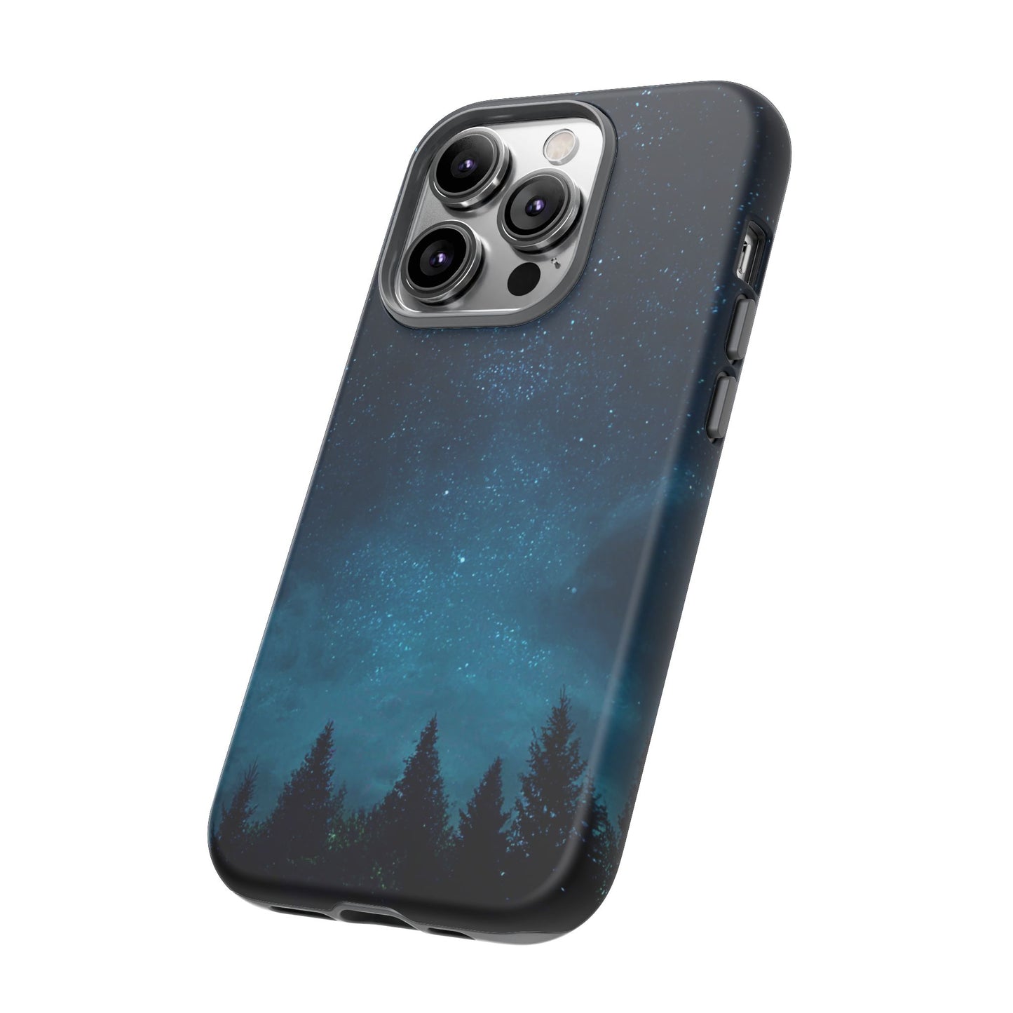 Dark Starry Night Phone Case - Winter Theme Phone Cover for iPhone, Pixel and Samsung Galaxy Models