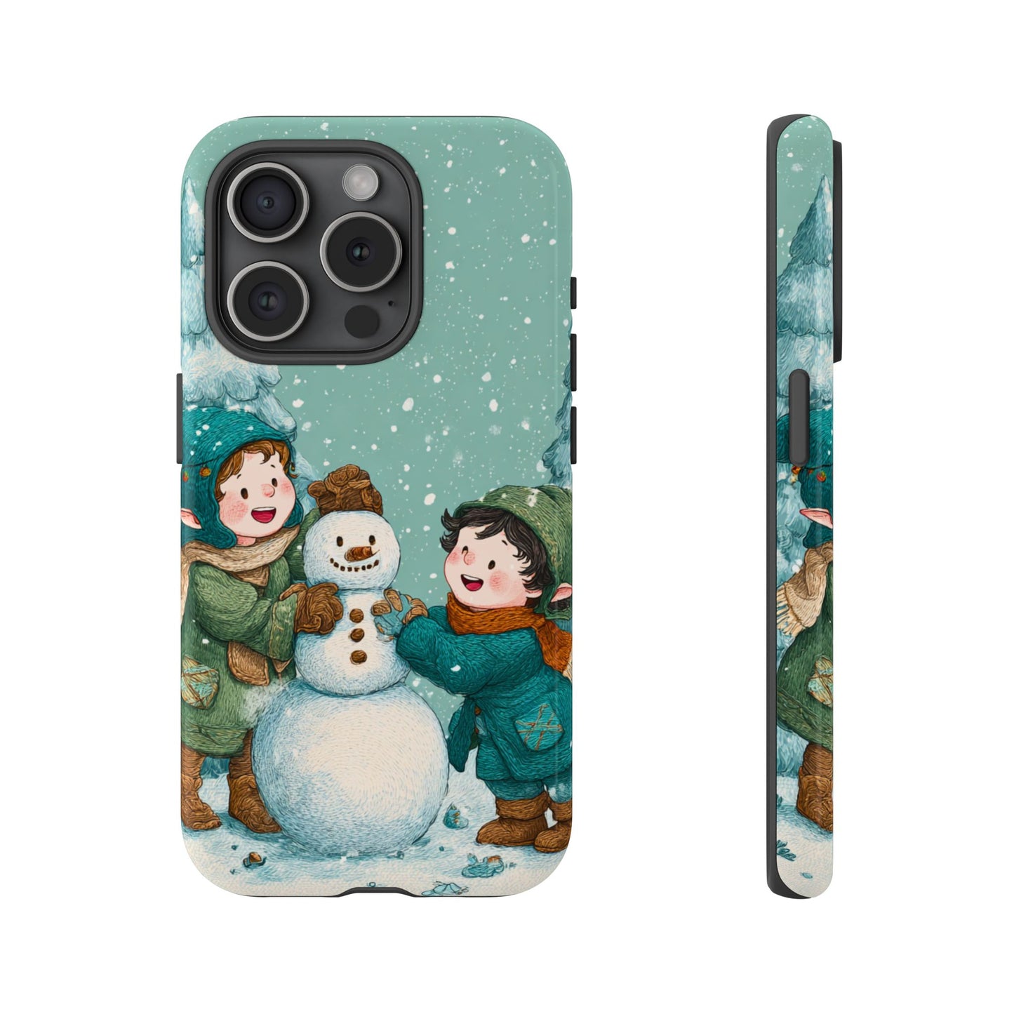 Elf Snowman Winter Phone Case Cute Holiday Cover for iPhone Samsung Pixel