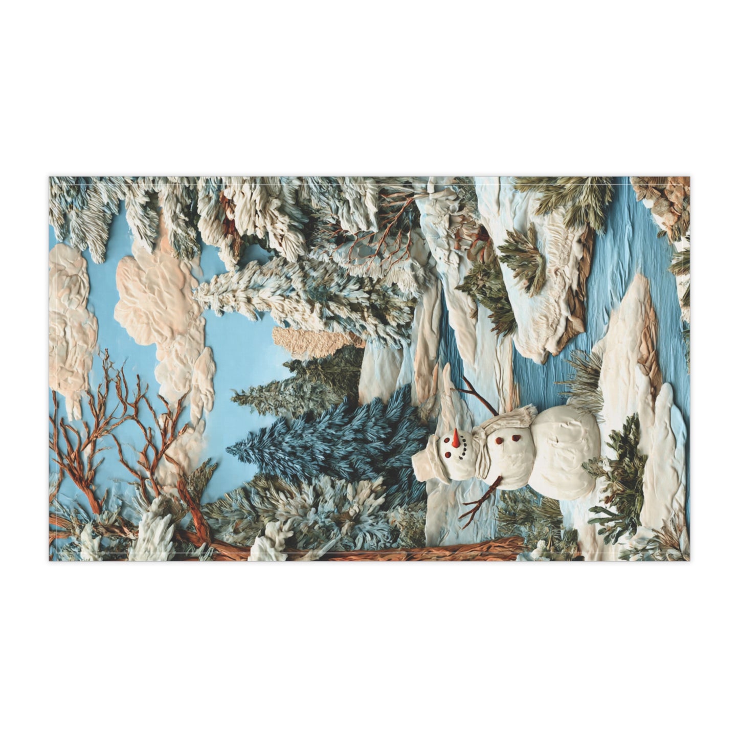 Snowman Tea Towels, Cozy Kitchen Decor, Christmas Holiday Home Gift, Seasonal Dish Drying Cloth, New Home Hostess Present, Festive Winter