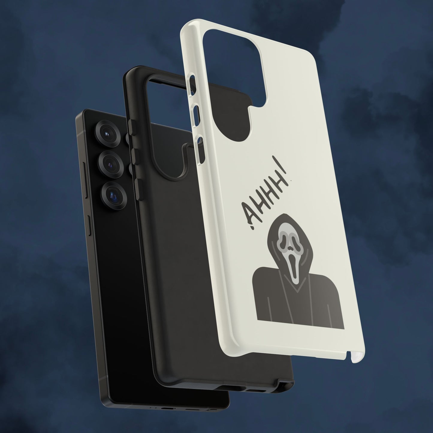 Ghostface Phone Case: Horror Movie Parody iPhone Samsung Pixel Cover