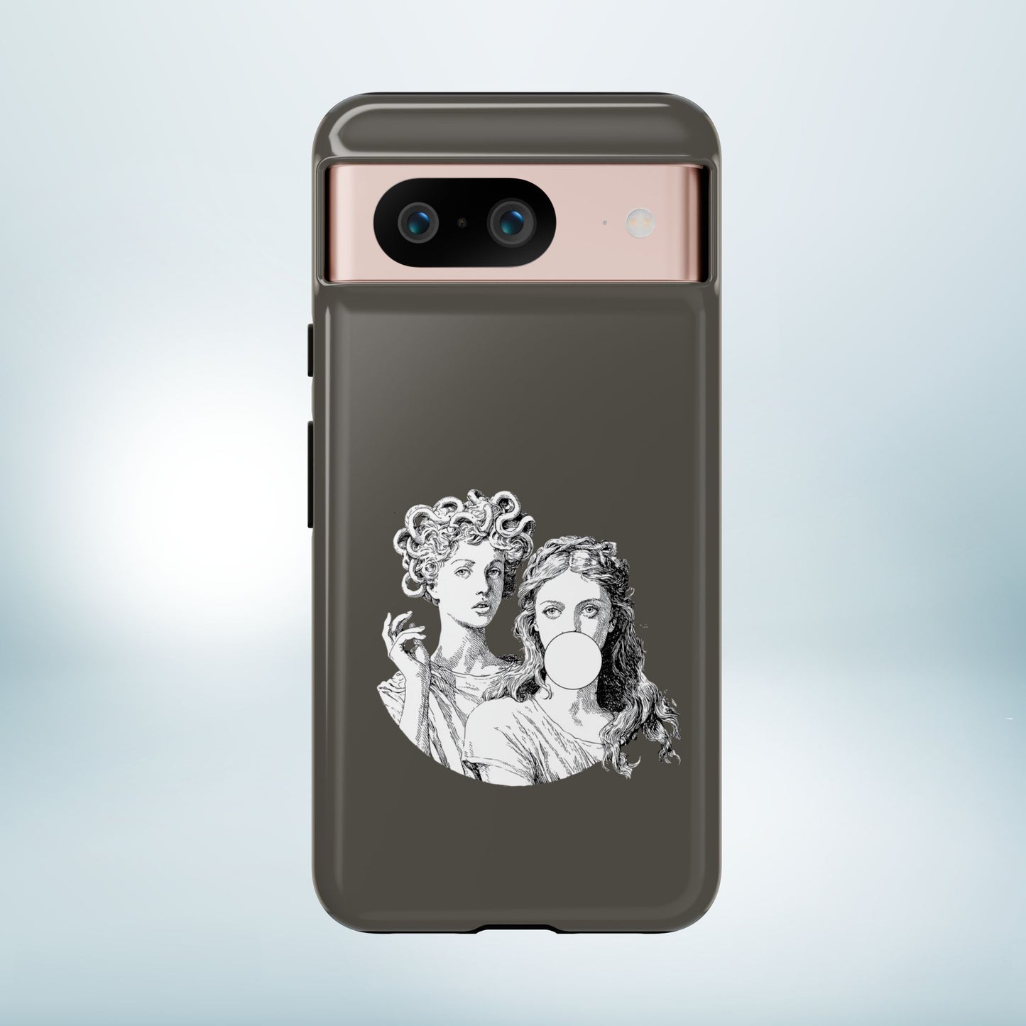 Athena and Medusa Phone Case, Greek Mythology Tough Cover, Gothic Art iPhone Samsung Pixel Case