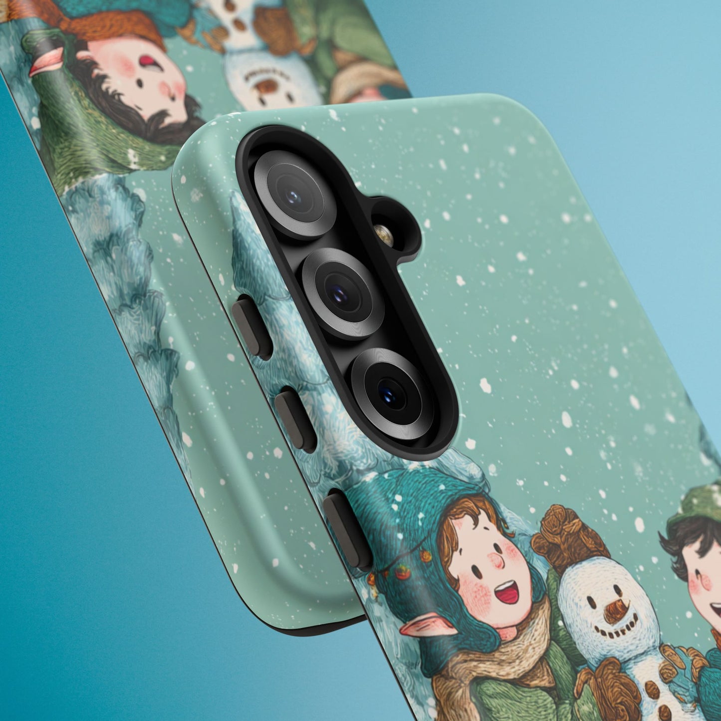 Elf Snowman Winter Phone Case Cute Holiday Cover for iPhone Samsung Pixel