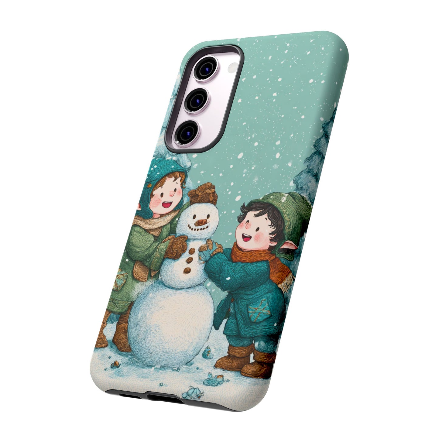 Elf Snowman Winter Phone Case Cute Holiday Cover for iPhone Samsung Pixel