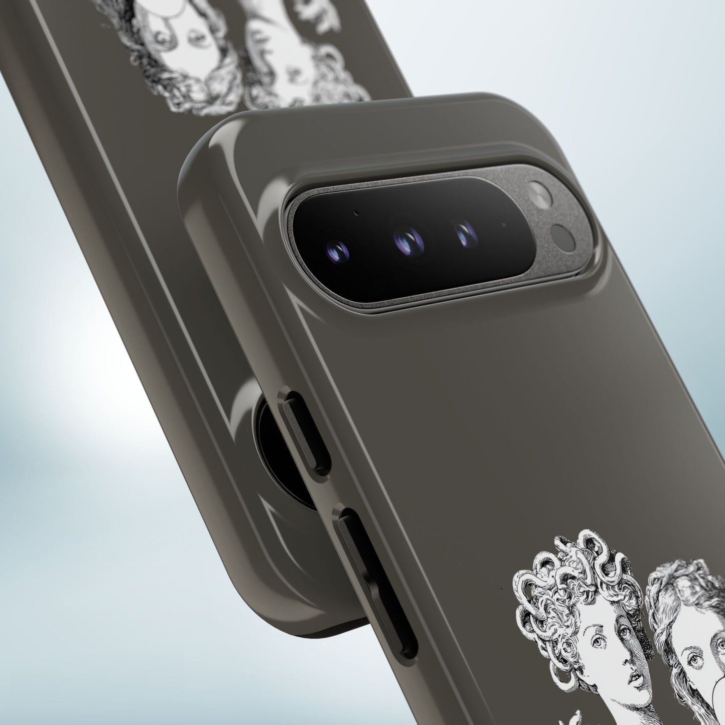 Athena and Medusa Phone Case, Greek Mythology Tough Cover, Gothic Art iPhone Samsung Pixel Case