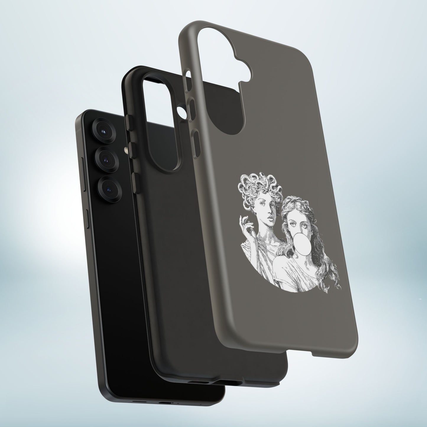 Athena and Medusa Phone Case, Greek Mythology Tough Cover, Gothic Art iPhone Samsung Pixel Case