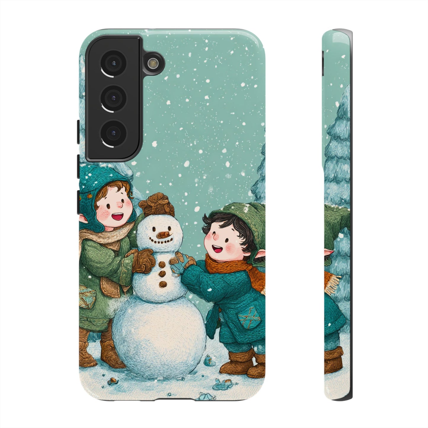 Elf Snowman Winter Phone Case Cute Holiday Cover for iPhone Samsung Pixel
