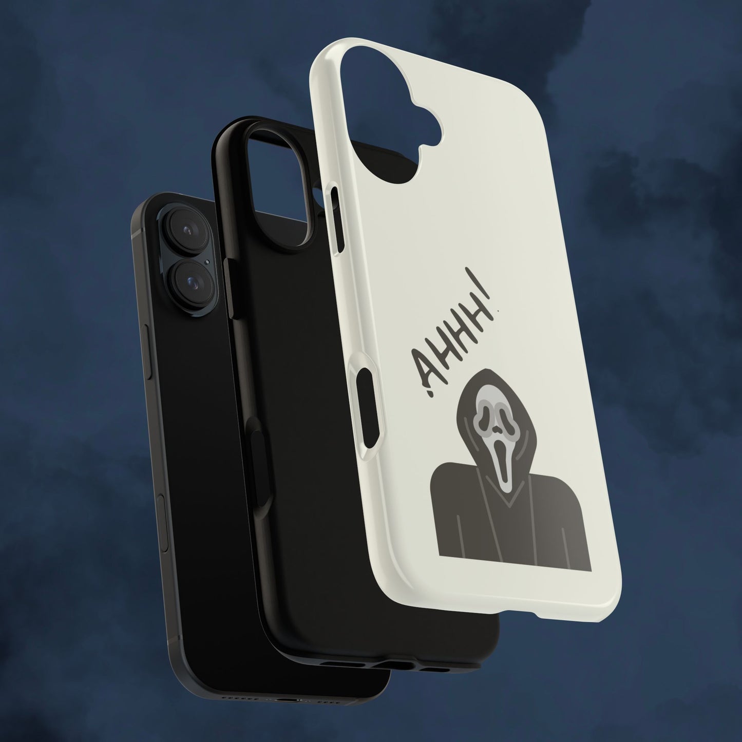 Ghostface Phone Case: Horror Movie Parody iPhone Samsung Pixel Cover