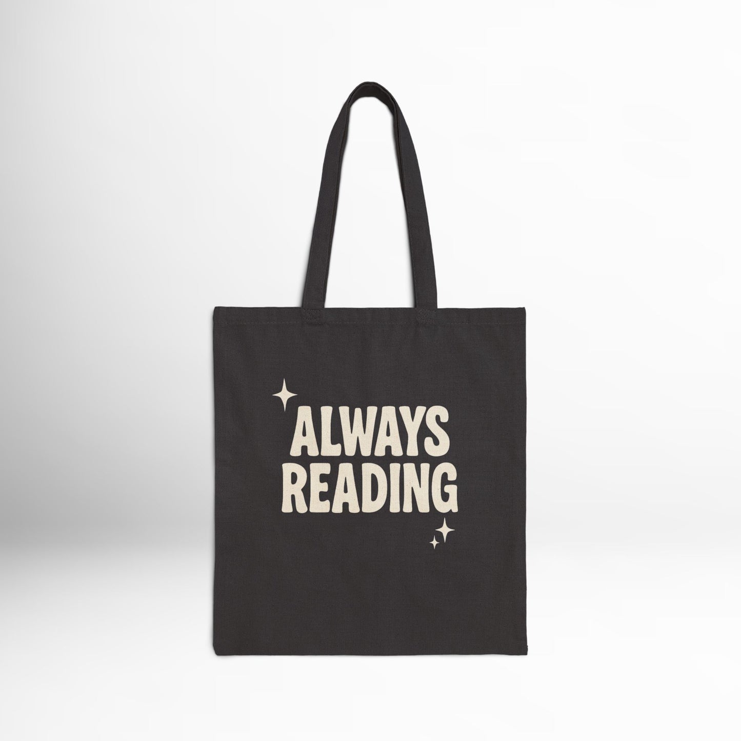 Always Reading Cotton Canvas Tote Bag | Book Lover Gift, Reading Tote, Literary Gift, Eco-Friendly Bag, Library Accessory