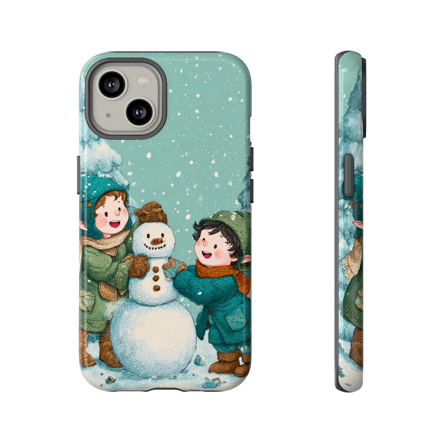 Elf Snowman Winter Phone Case Cute Holiday Cover for iPhone Samsung Pixel