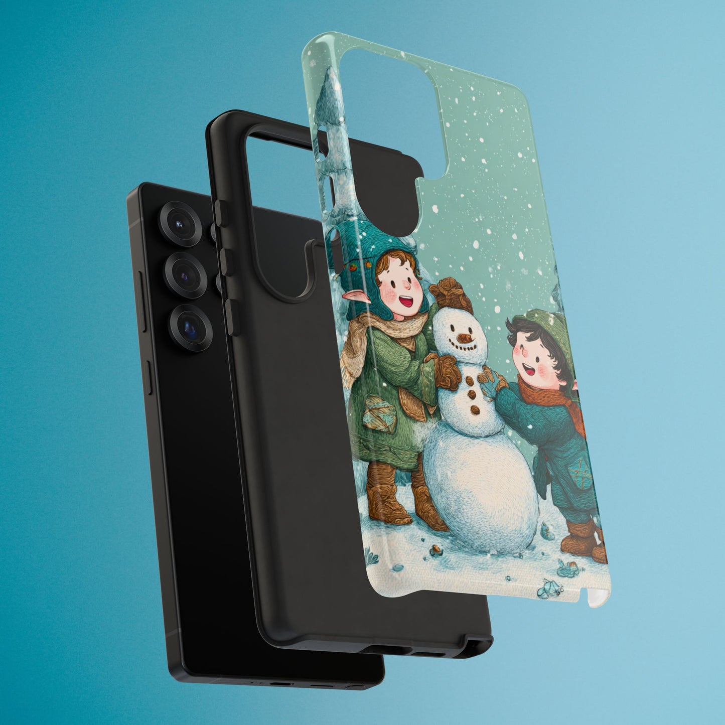 Elf Snowman Winter Phone Case Cute Holiday Cover for iPhone Samsung Pixel