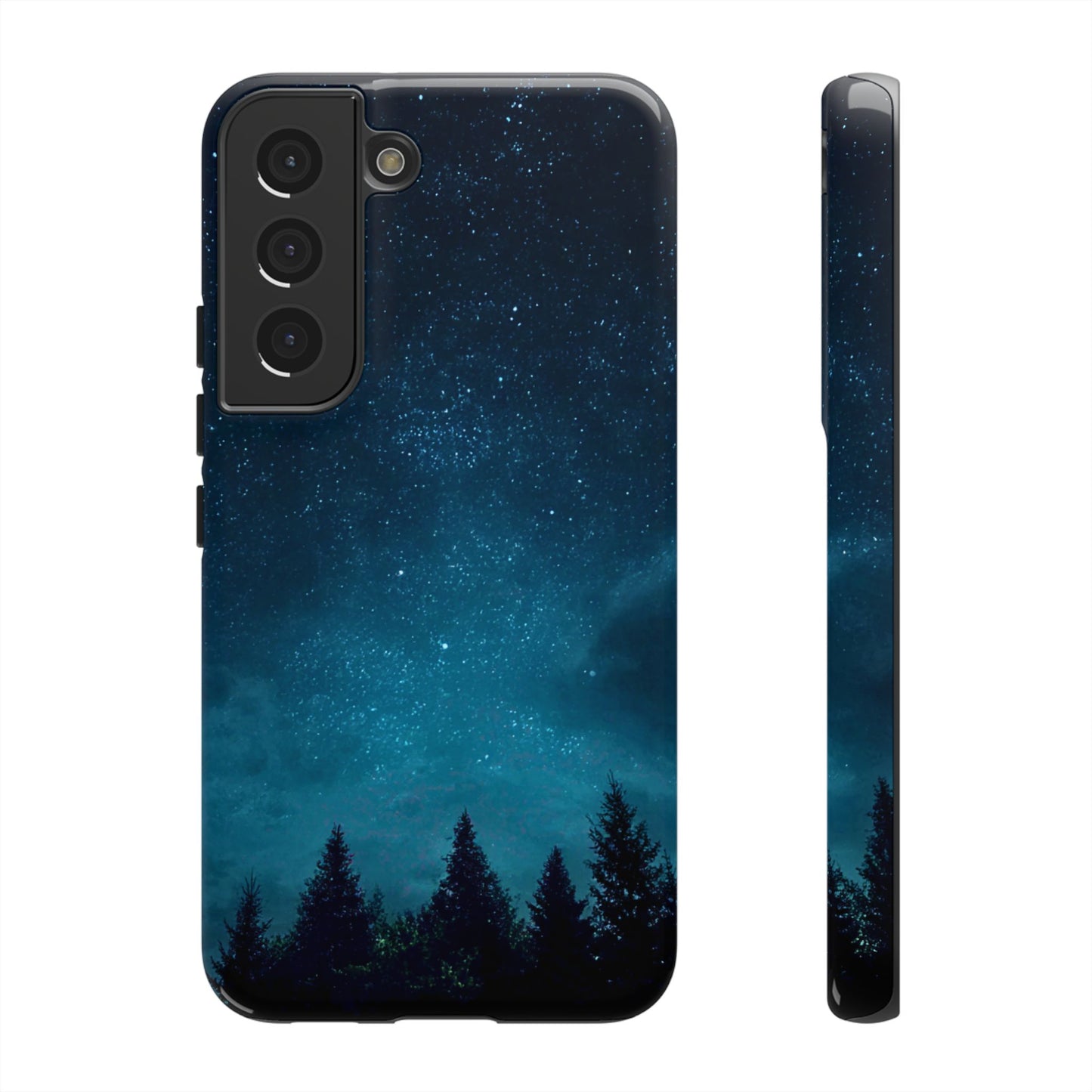 Dark Starry Night Phone Case - Winter Theme Phone Cover for iPhone, Pixel and Samsung Galaxy Models