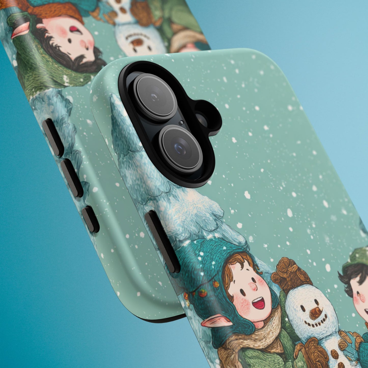 Elf Snowman Winter Phone Case Cute Holiday Cover for iPhone Samsung Pixel