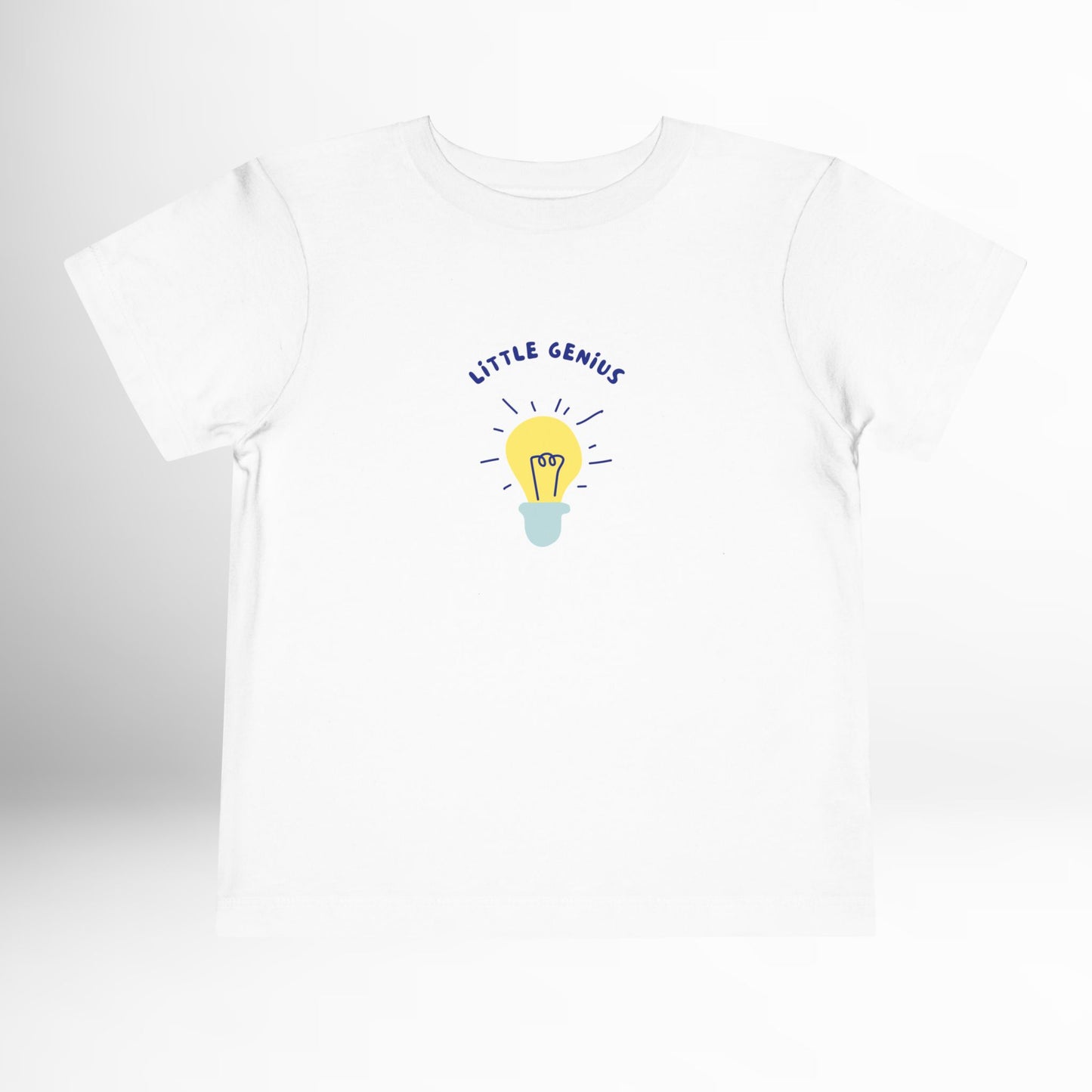 Little Genius Toddler Shirt - Lightbulb Graphic Cotton Tee (2T-5T)