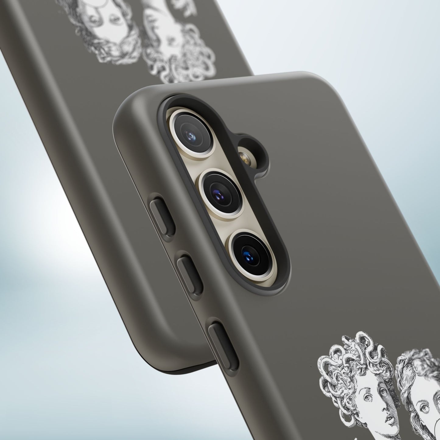 Athena and Medusa Phone Case, Greek Mythology Tough Cover, Gothic Art iPhone Samsung Pixel Case