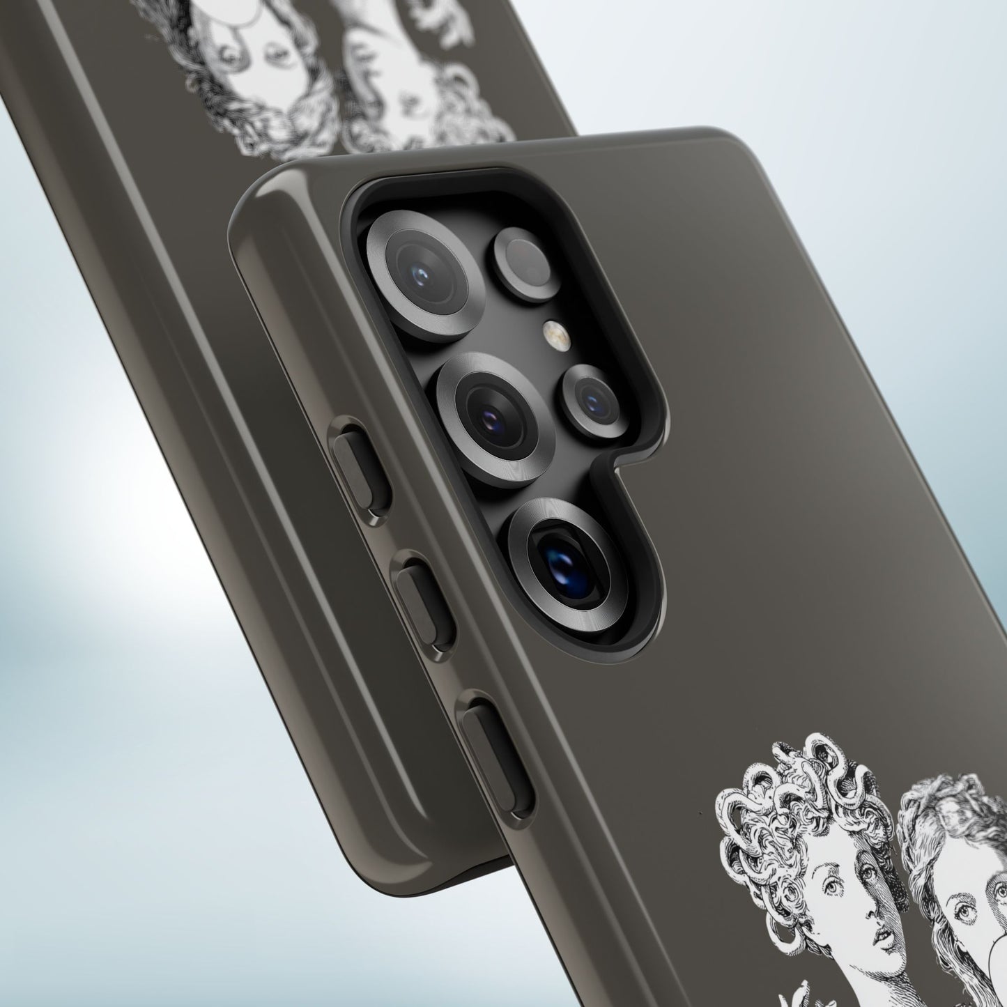 Athena and Medusa Phone Case, Greek Mythology Tough Cover, Gothic Art iPhone Samsung Pixel Case