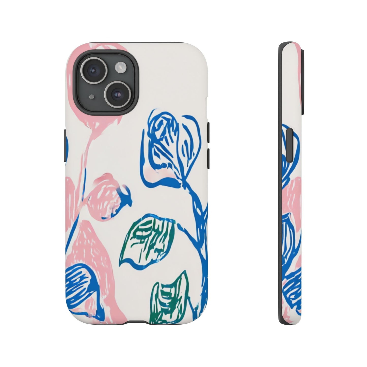 Floral Abstract Case - Artistic Phone Cover iPhone 14-17 Pro Air