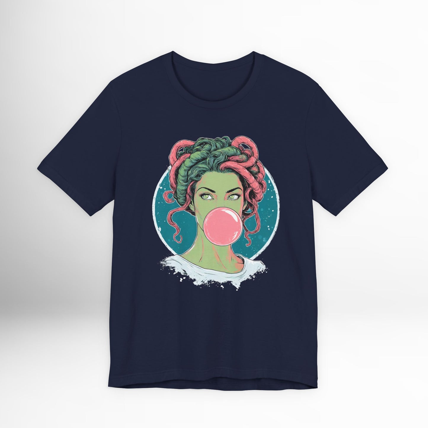 Medusa Bubblegum T-Shirt | Greek Mythology Graphic Tee | Snake Hair Goddess Shirt | Aesthetic Streetwear Top