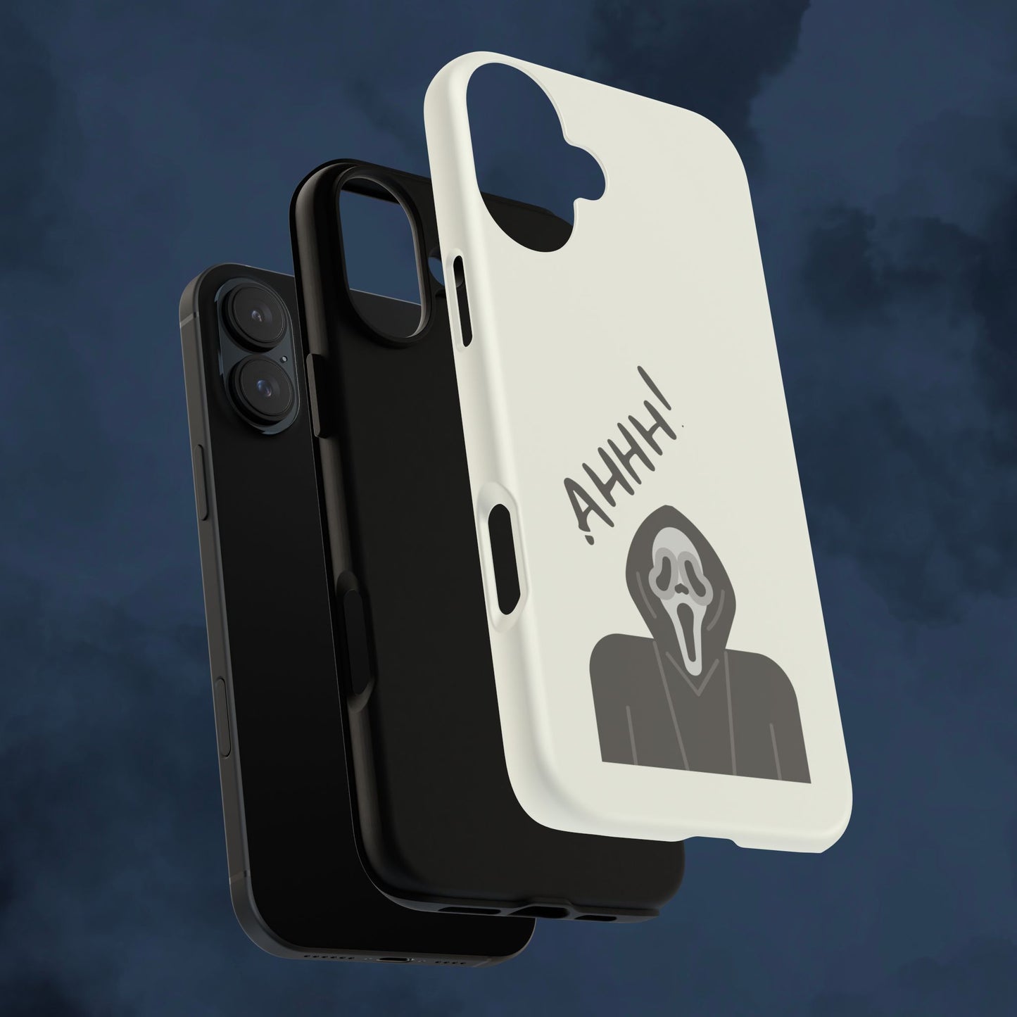 Ghostface Phone Case: Horror Movie Parody iPhone Samsung Pixel Cover