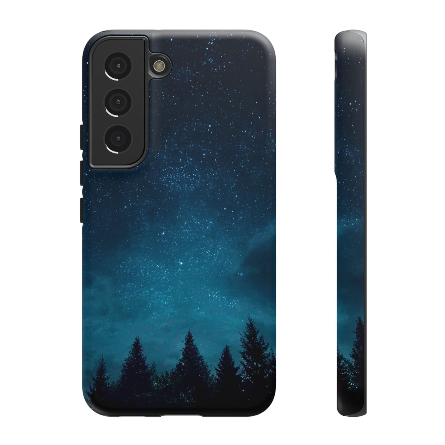 Dark Starry Night Phone Case - Winter Theme Phone Cover for iPhone, Pixel and Samsung Galaxy Models