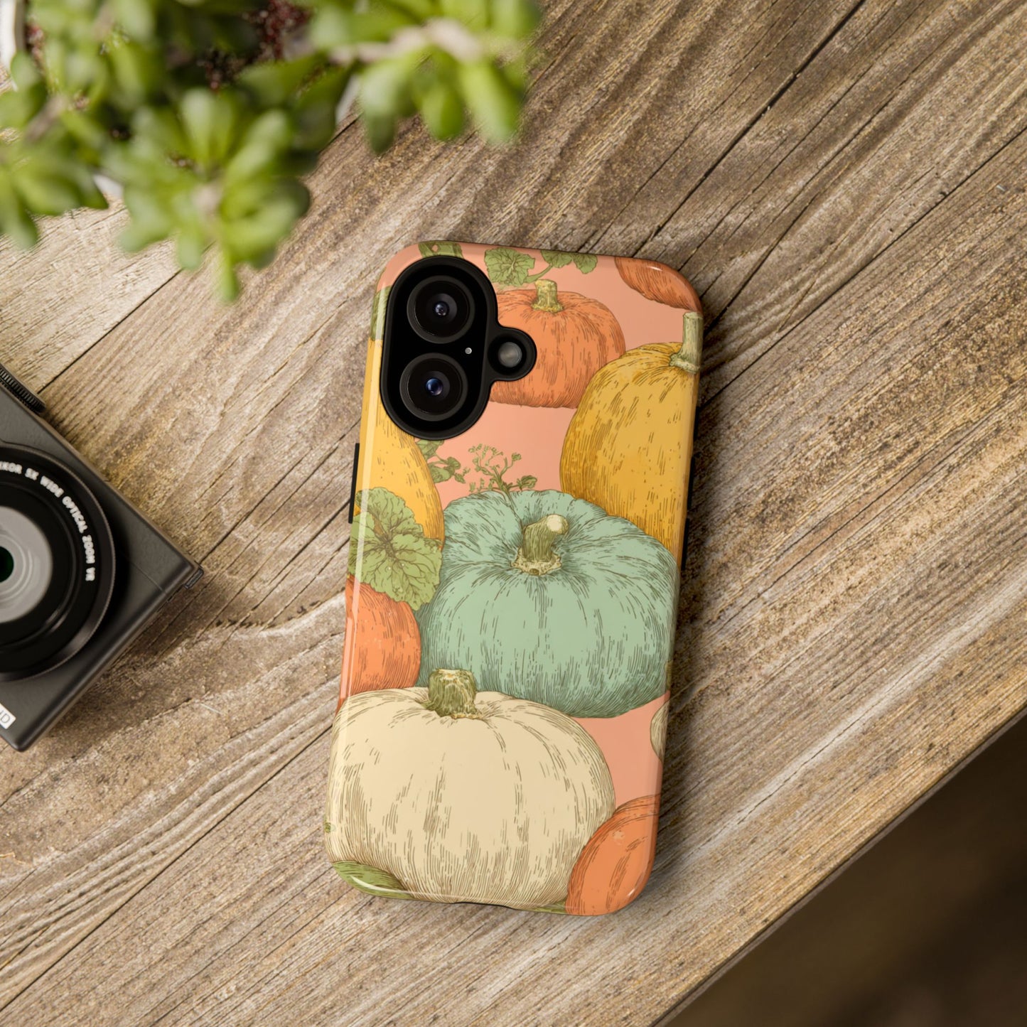 Pumpkin Patch Phone Case - Autumn Aesthetic iPhone Samsung Cover, Fall Halloween Pumpkin Design, Cozy Rustic Harvest Phone Accessory