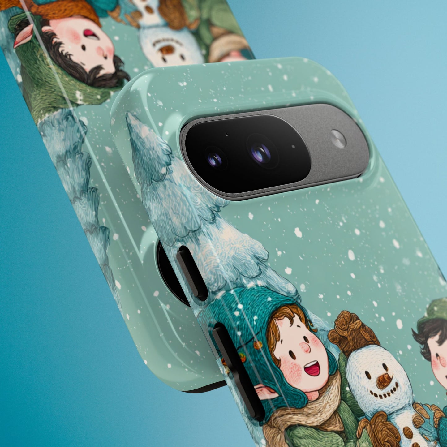 Elf Snowman Winter Phone Case Cute Holiday Cover for iPhone Samsung Pixel