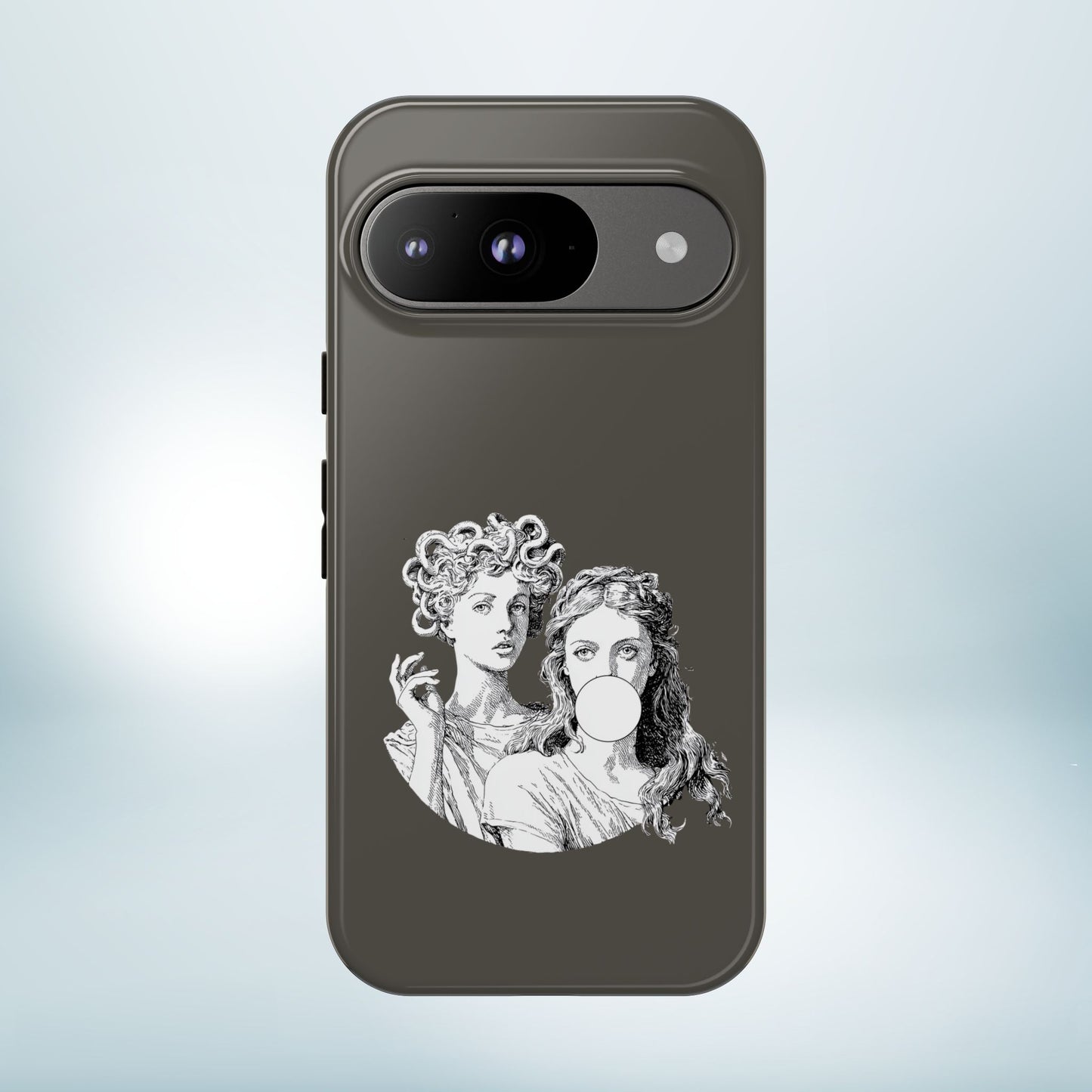 Athena and Medusa Phone Case, Greek Mythology Tough Cover, Gothic Art iPhone Samsung Pixel Case