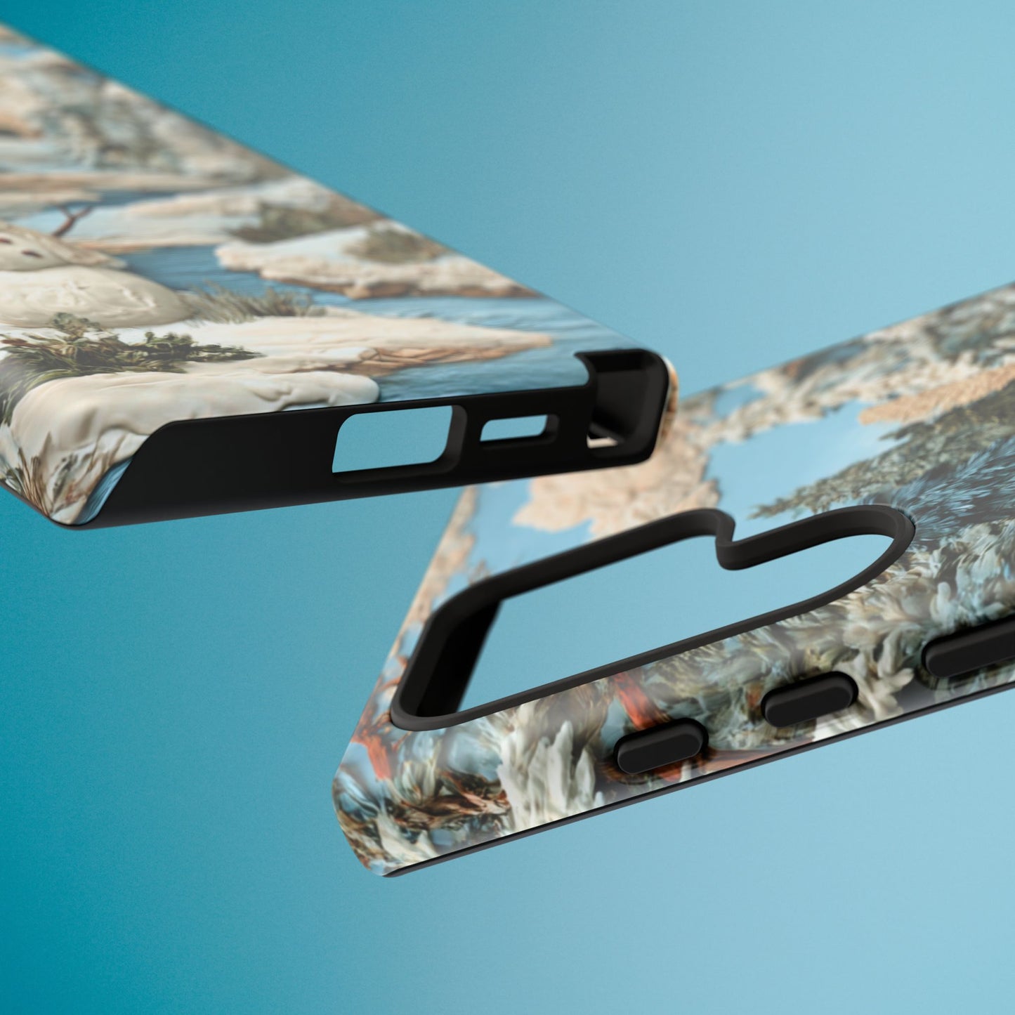 Snowman Winter Scene Phone Case Christmas Holiday Cover for iPhone Samsung Pixel