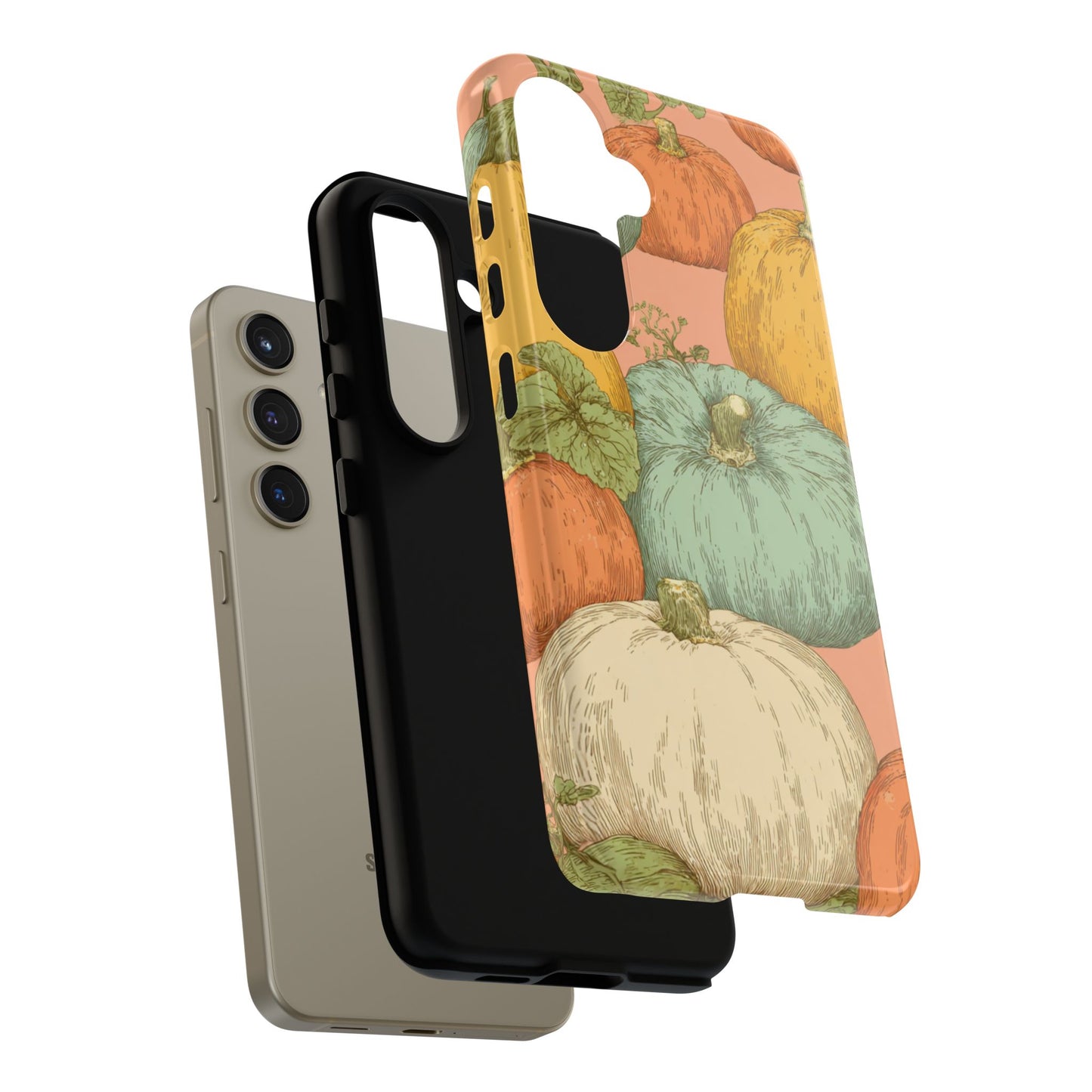 Pumpkin Patch Phone Case - Autumn Aesthetic iPhone Samsung Cover, Fall Halloween Pumpkin Design, Cozy Rustic Harvest Phone Accessory