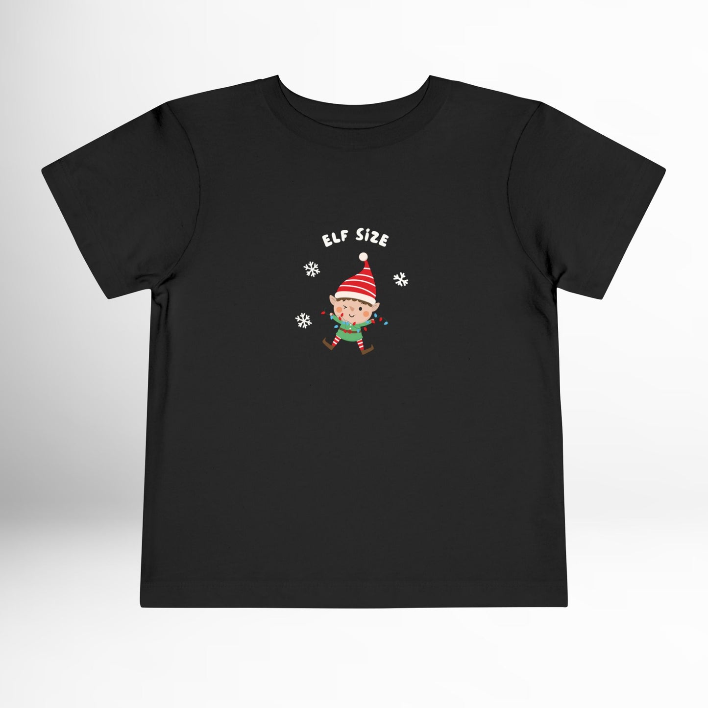 Elf Size Toddler T-Shirt - Christmas Holiday Kids Tee