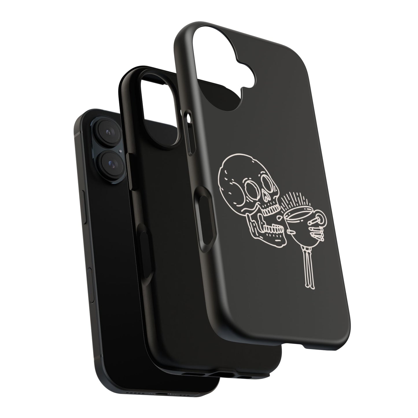 Skull Coffee Phone Case Gothic iPhone, Samsung,!Pixel