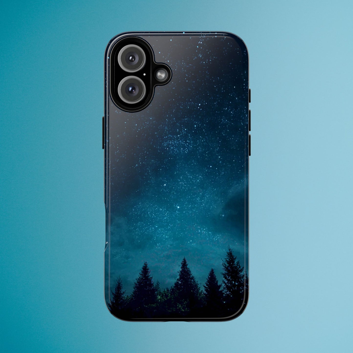 Dark Starry Night Phone Case - Winter Theme Phone Cover for iPhone, Pixel and Samsung Galaxy Models