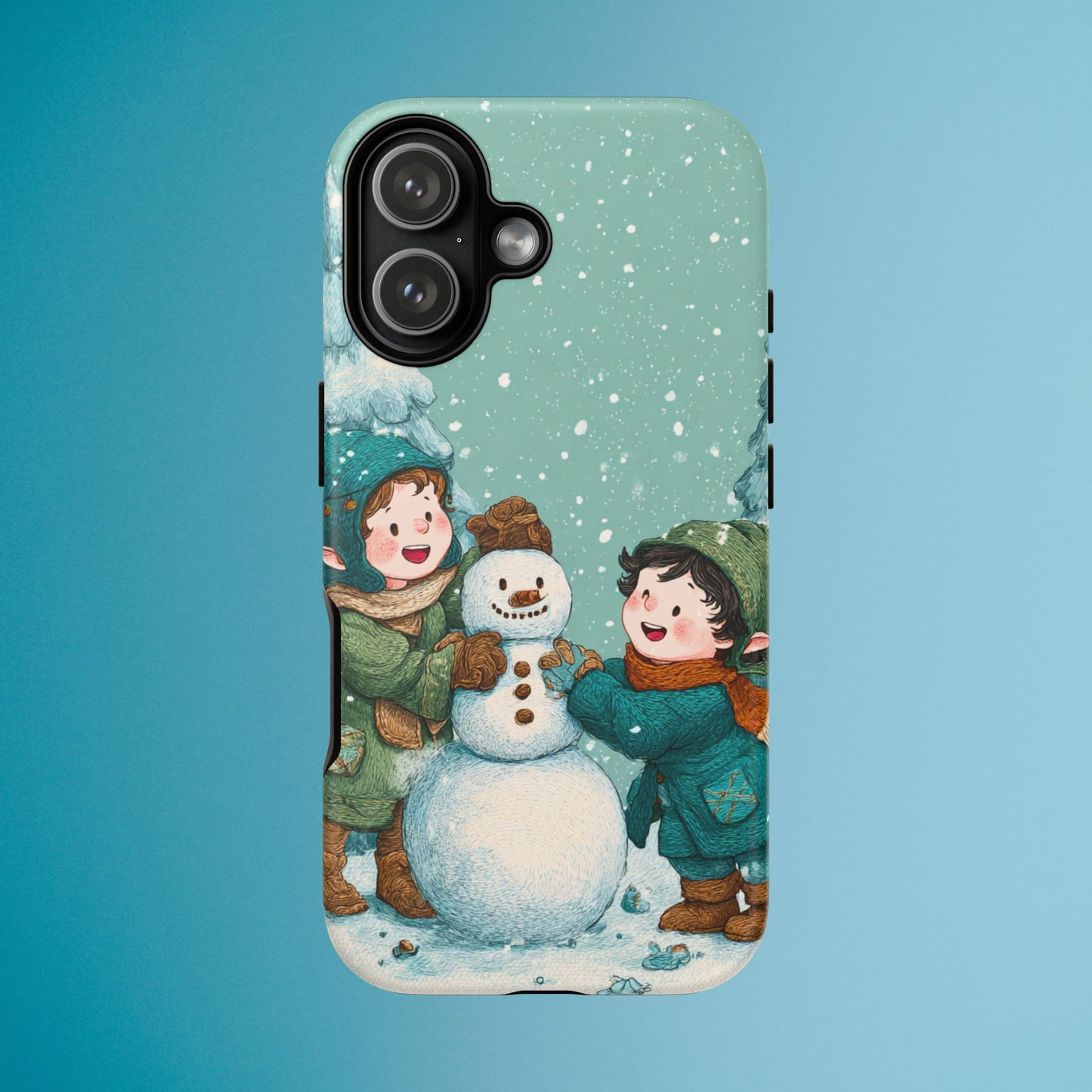 Elf Snowman Winter Phone Case Cute Holiday Cover for iPhone Samsung Pixel